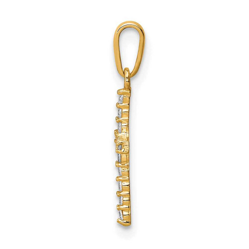 Image of 10k Yellow Gold CZ Cross Pendant