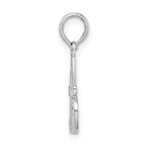 Image of Sterling Silver Rhodium-plated Polished #1 NANA Pendant