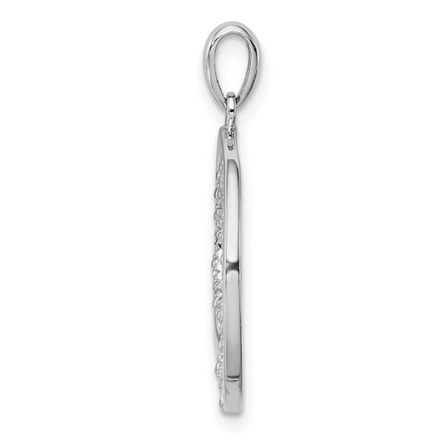 Image of Sterling Silver Rhodium-plated Diamond Pendant QP3354