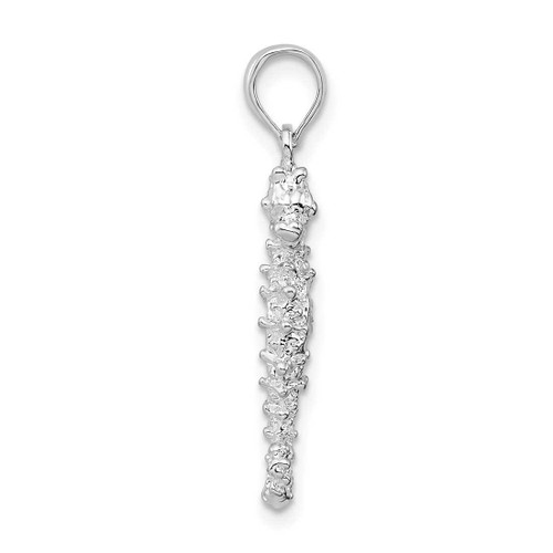 Image of Sterling Silver Polished 3D Seahorse Pendant