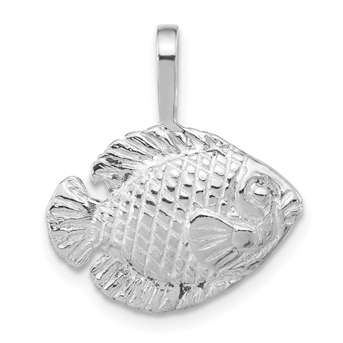 Sterling Silver Polished Tropical Fish Pendant