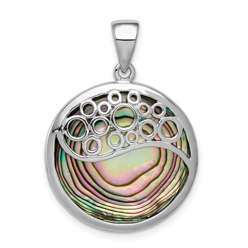 Image of Sterling Silver Rhodium-plated Abalone Pendant