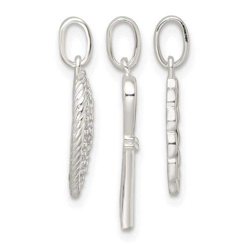 Image of Sterling Silver Antiqued CZ 3 Piece Forever Pendant Set
