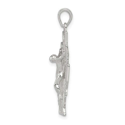 Image of Sterling Silver Polished Mini Caravaca Crucifix Pendant