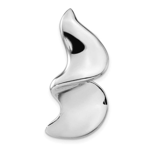 Image of Sterling Silver Rhodium-plated Polished Ribbon Slide Pendant