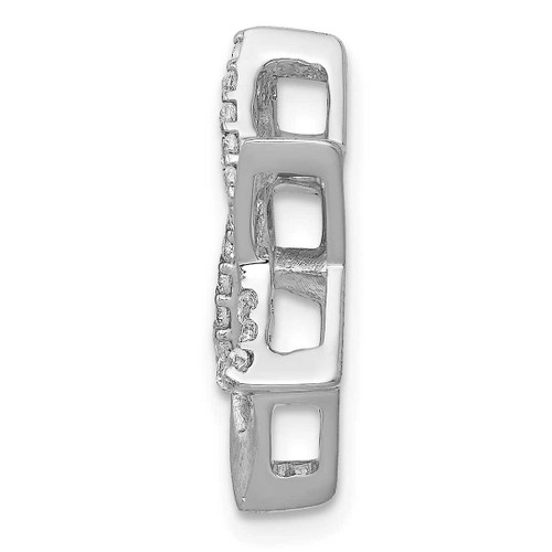 Image of 14k White Gold 1/4ctw Diamond Star of David Chain Slide Pendant