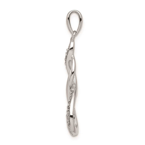 Image of Sterling Silver Rhodium-plated Diamond Figure 8 Pendant