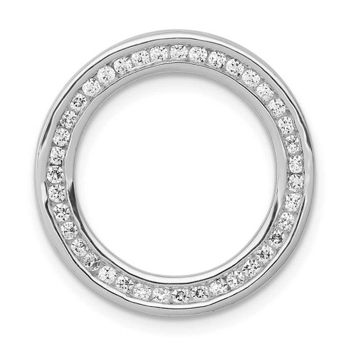 Image of 14K White Gold Lab Grown Diamond SI1/SI2, G H I, Circle Pendant PM4711-040-WLG