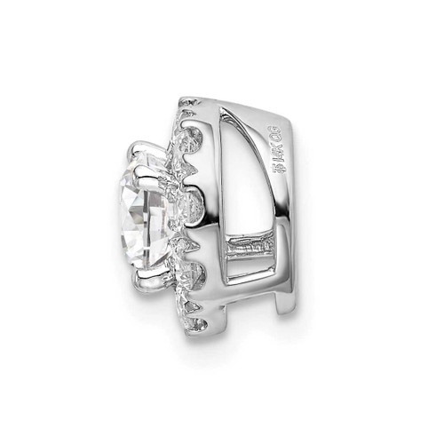 Image of 14K White Gold Lab Grown Diamond SI1/SI2, G H I, Round Halo Pendant PM6635-100-WLG