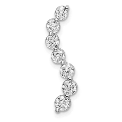 Image of 14K White Gold Lab Grown Diamond SI1/SI2, G H I, 7-Stone Journey Pendant PM6638-075-WLG