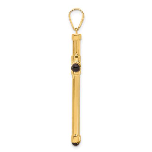 Image of 14K Yellow Gold Polished with Black Onyx Cross Pendant