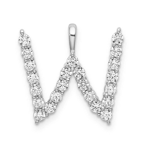 Image of Sterling Silver Large Initial W CZ Pendant Image of Sterling Silver Large Initial W CZ Pendant