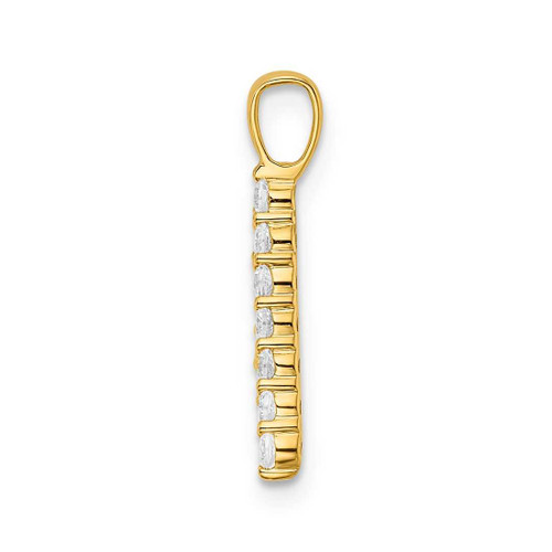 Image of Gold-plated Sterling Silver Large Inial A CZ Pendant