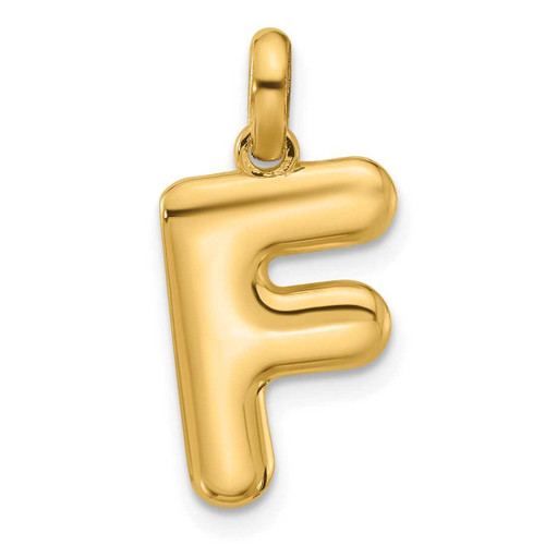 Image of 14k Yellow Gold Fancy Letter F Pendant D5670F