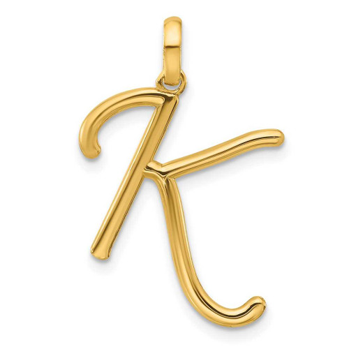 Image of 14k Yellow Gold Fancy Letter K Pendant D5669K