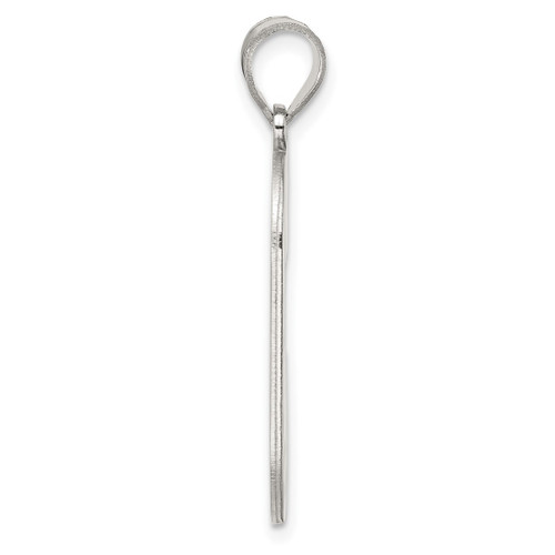 Image of Sterling Silver Letter C Initial Pendant QC2766C