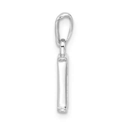 Image of 14K White Gold Diamond Letter R Initial Pendant YC1541WR