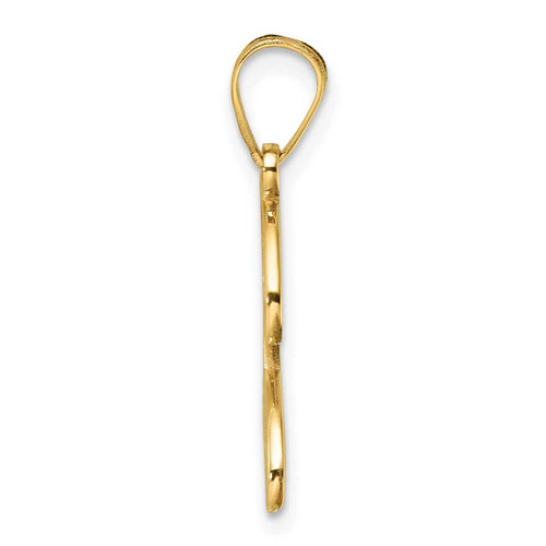 Image of 14K Yellow Gold Script Letter J Initial Pendant YC1540J