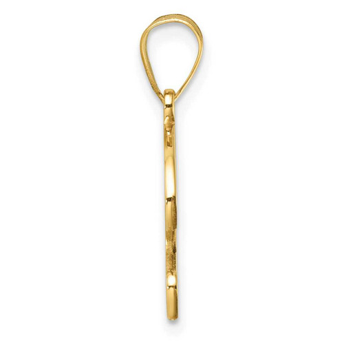 Image of 14K Yellow Gold Script Letter P Initial Pendant YC1540P