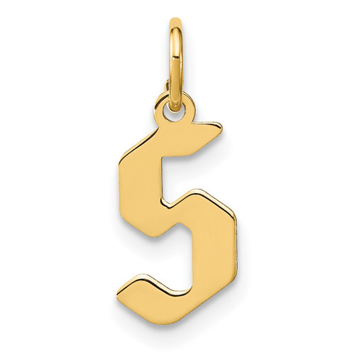 Sterling Silver Gold-plated Letter S Initial Charm XNA1335GP/S