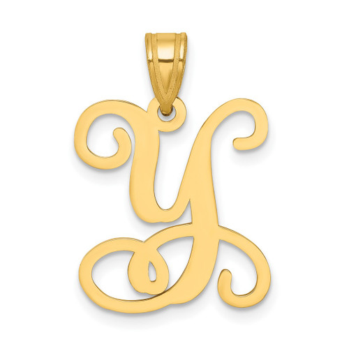 Sterling Silver Gold-plated Letter Y Initial Pendant XNA518GP/Y