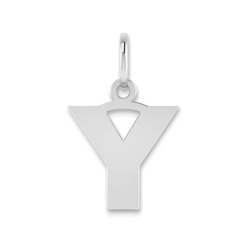 Sterling Silver Rhodium-plated Letter Y Initial Charm XNA1337SS/Y