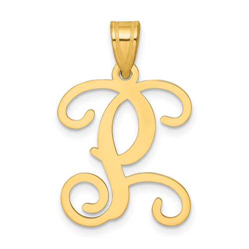 10k Yellow Gold Initial Letter P Pendant
