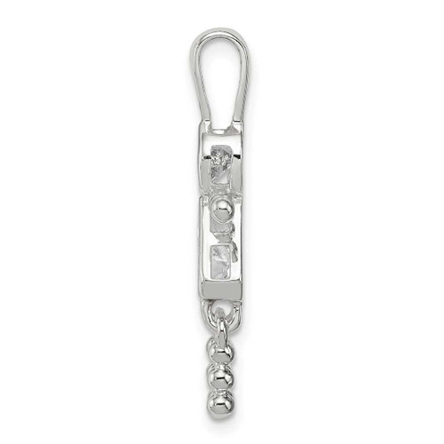 Image of Sterling Silver CZ & April Glass Girl Pendant