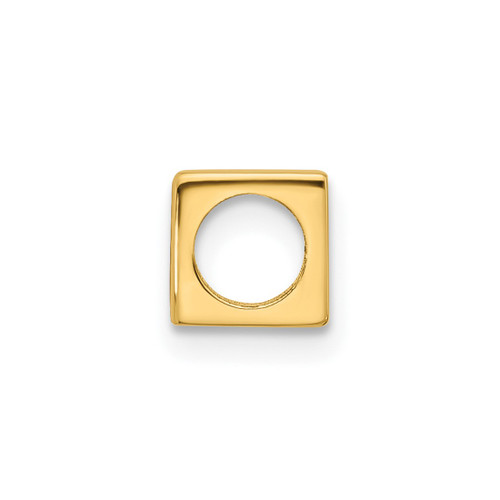 14k Yellow Gold Alphabet Bead Letter B Charm
