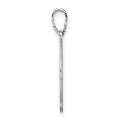 Image of Small Sterling Silver Rhodium-plated Fancy Script Letter G Initial Pendant