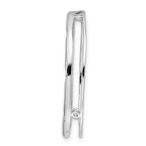 Image of Sterling Silver Stackable Expressions Large Rhodolite Garnet Chain Slide Pendant QSK1791