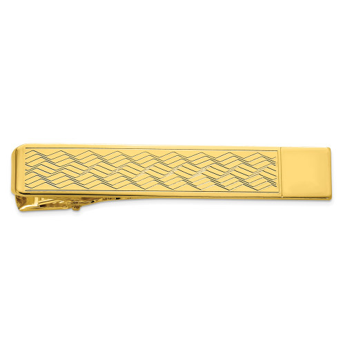 Kelly Waters Gold-plated Chevron Pattern Tie Bar