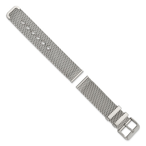 18mm Stainless Steel Mesh 2-Piece Watch Strap