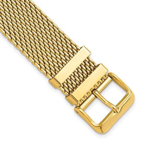 20mm Gold-tone Stainless Steel Mesh 2-Piece Watch Strap