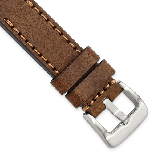 Gilden 22mm Brown w/Brown Stitching Sport Calfskin Watch Band