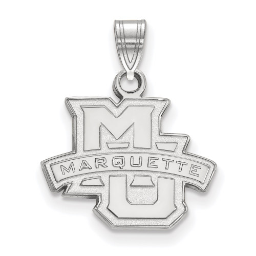 10K White Gold Marquette University Small Pendant by LogoArt (1W002MAR)