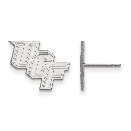 10K White Gold University of Central Florida Small Post Earrings by LogoArt