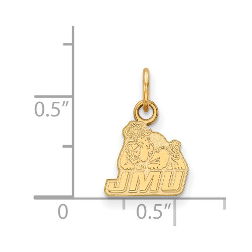 10K Yellow Gold James Madison University X-Small Pendant by LogoArt