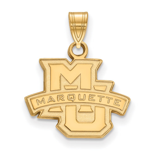10K Yellow Gold Marquette University Small Pendant by LogoArt (1Y002MAR)