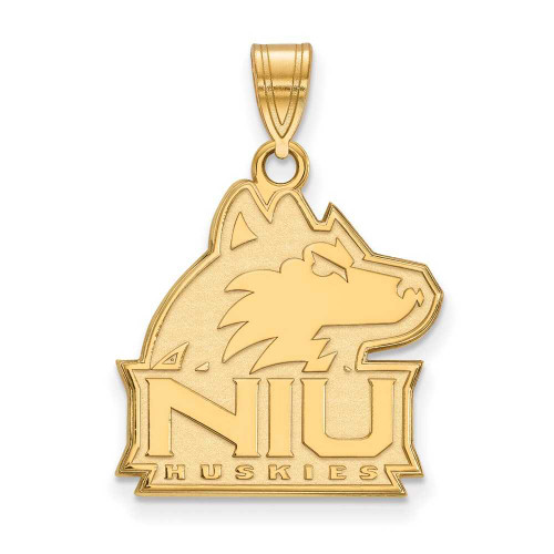Image of 10K Yellow Gold Northern Illinois University Large Pendant by LogoArt (1Y004NIU)
