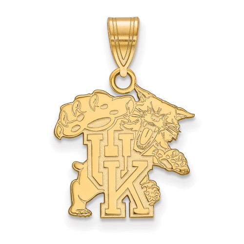 10K Yellow Gold University of Kentucky Medium Pendant by LogoArt (1Y045UK)
