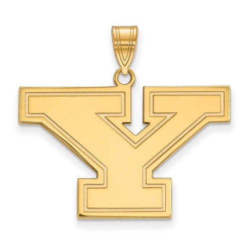 Image of 14K Yellow Gold Youngstown State University Large Pendant by LogoArt (4Y002YSU)