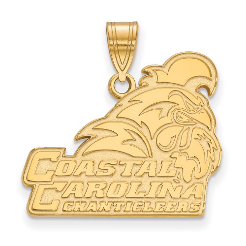14K Yellow Gold Coastal Carolina University Large Pendant by LogoArt (4Y018CCU)