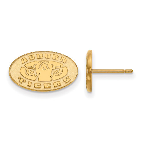 14K Yellow Gold Auburn University X-Small Post Earrings by LogoArt (4Y049AU)