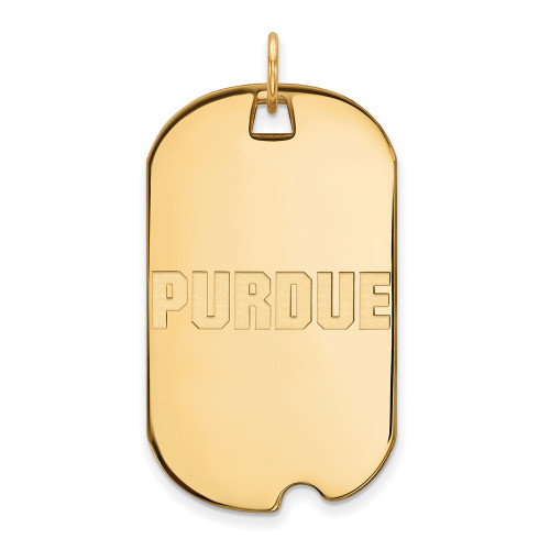 14K Yellow Gold Purdue Large Dog Tag by LogoArt (4Y073PU)