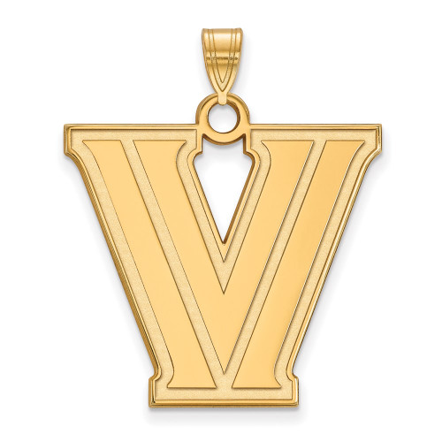 Gold Plated Sterling Silver Villanova University XL Pendant by LogoArt GP004VIL