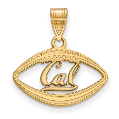 Gold Plated Sterling Silver U of California Berkeley Pendant Football by LogoArt