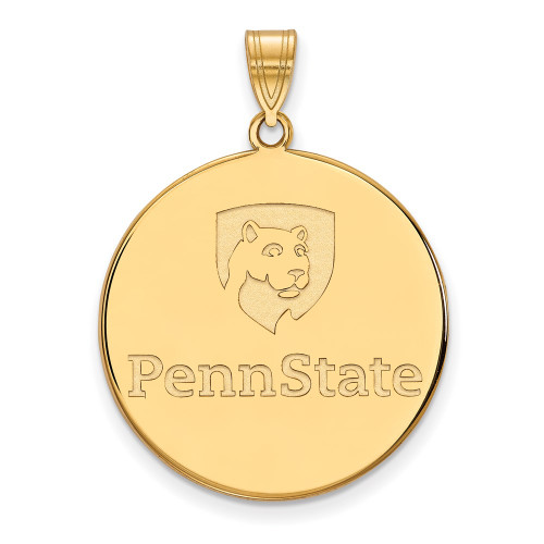 Gold Plated Sterling Silver Penn State University XL Pendant LogoArt GP040PSU