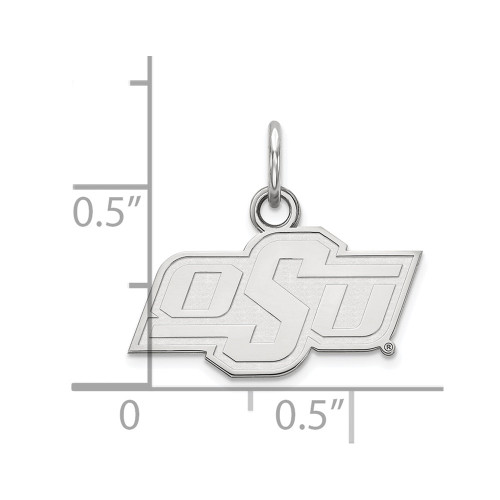 Sterling Silver Oklahoma State University X-Small Pendant by LogoArt (SS001OKS)