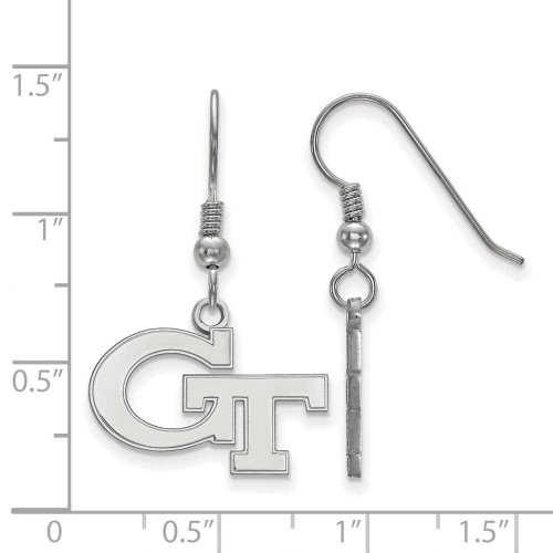 Image of Sterling Silver Georgia Institute of Technology Sm Dangle Earrings LogoArt SS00